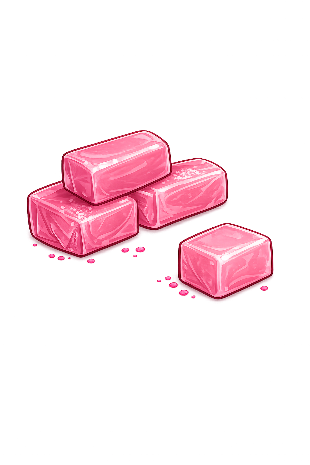 Pink Square Candy cotton candy flavor