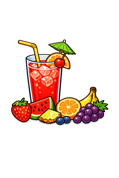 Fruit Punch cotton candy flavor